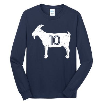 Goat 10 Miami Soccer Team Tall Long Sleeve T-Shirt