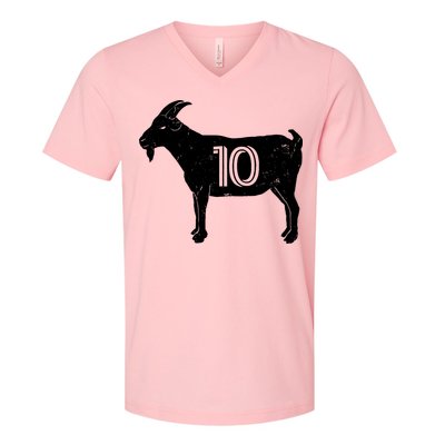 Goat 10 Miami Soccer Team V-Neck T-Shirt