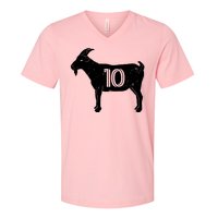 Goat 10 Miami Soccer Team V-Neck T-Shirt