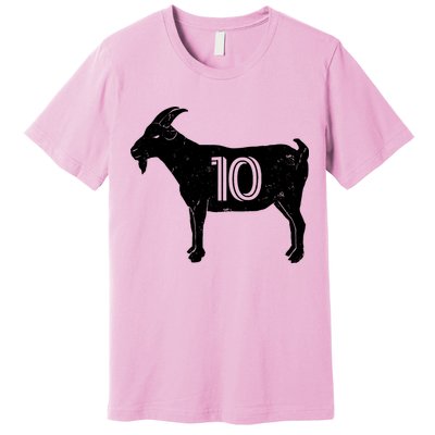Goat 10 Miami Soccer Team Premium T-Shirt