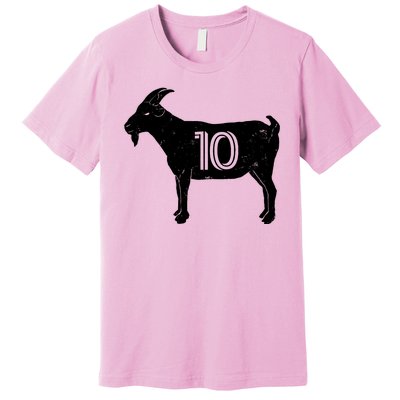 Goat 10 Miami Soccer Team Premium T-Shirt