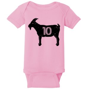 Goat 10 Miami Soccer Team Baby Bodysuit