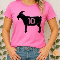 Goat 10 Miami Soccer Team Womens T-Shirt
