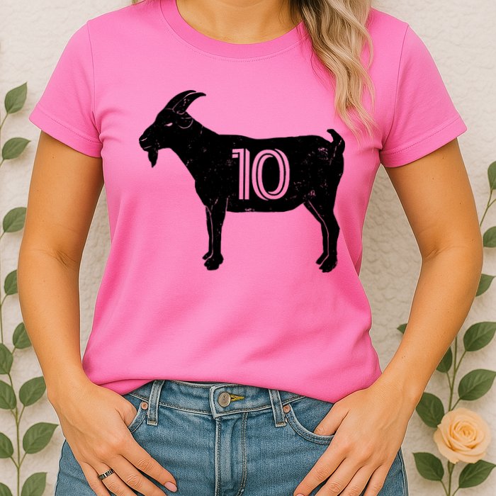 Goat 10 Miami Soccer Team Womens T-Shirt