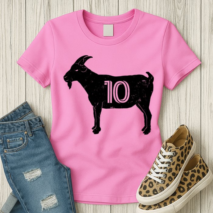 Goat 10 Miami Soccer Team Womens T-Shirt