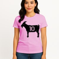 Goat 10 Miami Soccer Team Womens T-Shirt