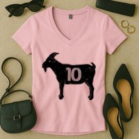 Goat 10 Miami Soccer Team Women's V-Neck T-Shirt
