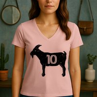 Goat 10 Miami Soccer Team Women's V-Neck T-Shirt
