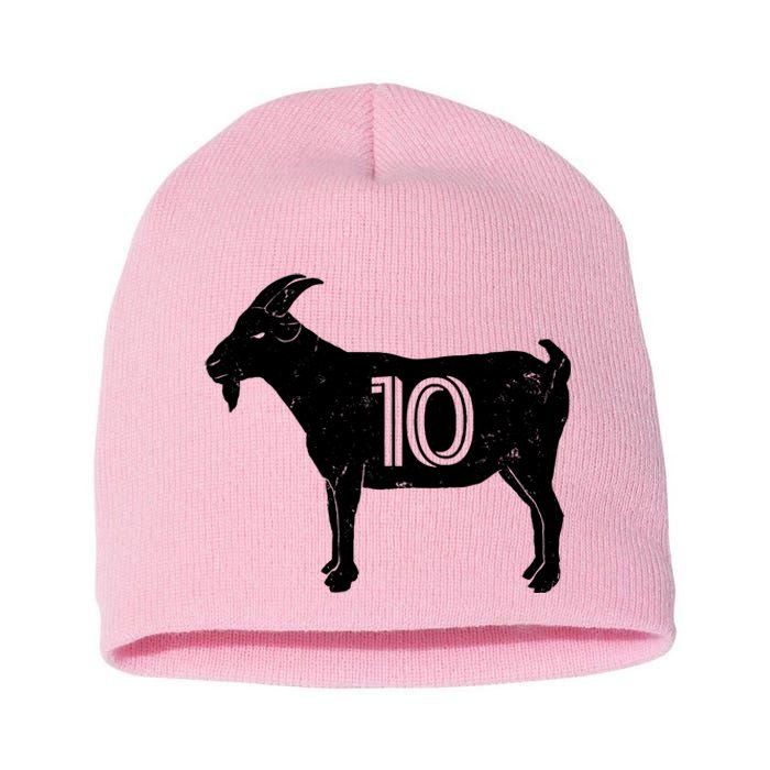 Goat 10 Miami Soccer Team Short Acrylic Beanie