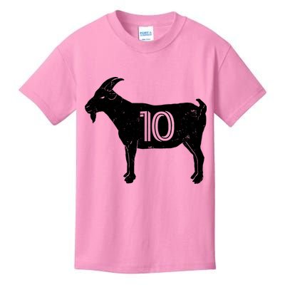 Goat 10 Miami Soccer Team Kids T-Shirt