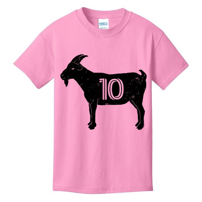 Goat 10 Miami Soccer Team Kids T-Shirt