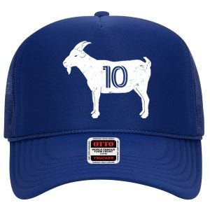 Goat 10 Miami Soccer Team High Crown Mesh Back Trucker Hat