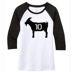 Goat 10 Miami Soccer Team Women's Tri-Blend 3/4-Sleeve Raglan Shirt