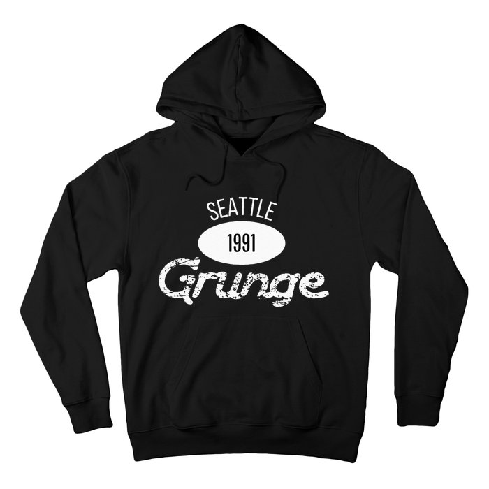 Grunge 1991 Seattle 90s Music Retro Rock Music Gen X Hoodie