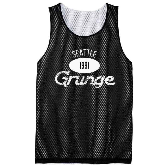 Grunge 1991 Seattle 90s Music Retro Rock Music Gen X Mesh Reversible Basketball Jersey Tank