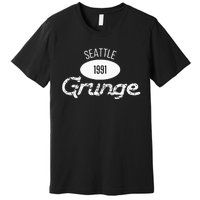 Grunge 1991 Seattle 90s Music Retro Rock Music Gen X Premium T-Shirt