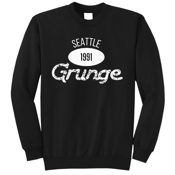 Grunge 1991 Seattle 90s Music Retro Rock Music Gen X Tall Sweatshirt