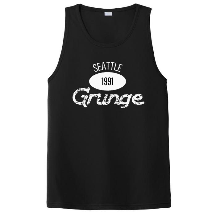 Grunge 1991 Seattle 90s Music Retro Rock Music Gen X PosiCharge Competitor Tank