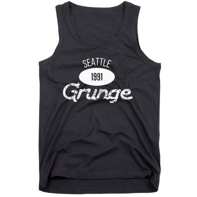 Grunge 1991 Seattle 90s Music Retro Rock Music Gen X Tank Top