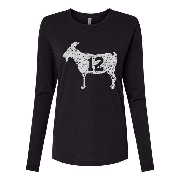 Goat 12 Vintage Womens Cotton Relaxed Long Sleeve T-Shirt