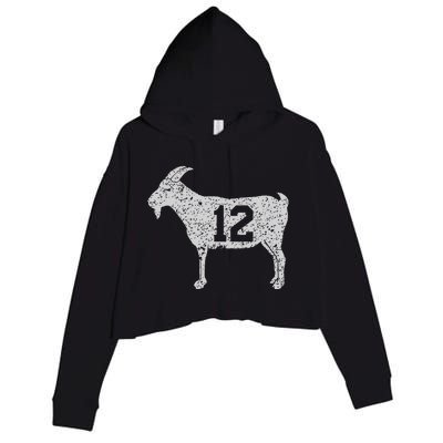 Goat 12 Vintage Crop Fleece Hoodie