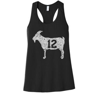 Goat 12 Vintage Women's Racerback Tank