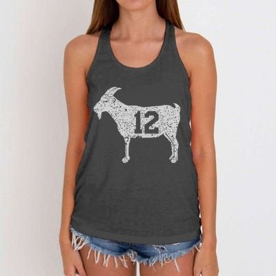 Goat 12 Vintage Women's Knotted Racerback Tank