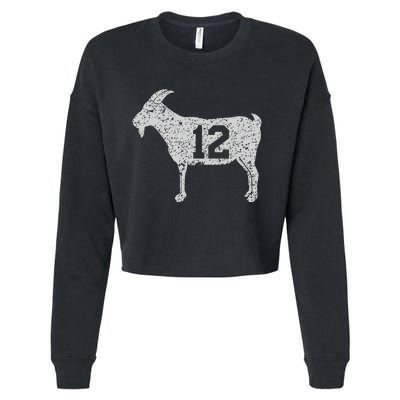 Goat 12 Vintage Cropped Pullover Crew