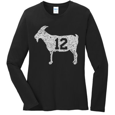 Goat 12 Vintage Ladies Long Sleeve Shirt