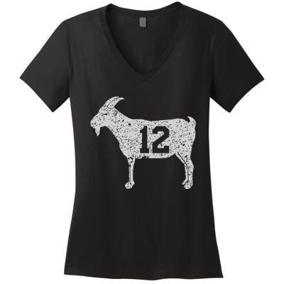 Goat 12 Vintage Women's V-Neck T-Shirt