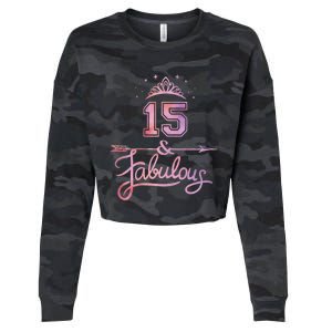 Girl 15 Years Old And Fabulous Girl 15th Birthday Cropped Pullover Crew