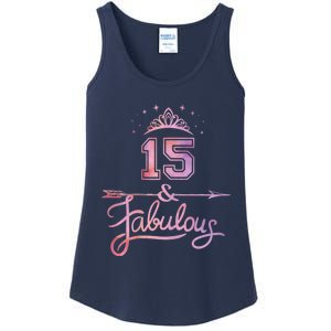 Girl 15 Years Old And Fabulous Girl 15th Birthday Ladies Essential Tank