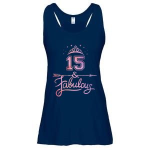 Girl 15 Years Old And Fabulous Girl 15th Birthday Ladies Essential Flowy Tank