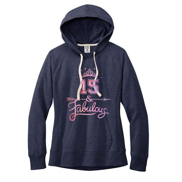 Girl 15 Years Old And Fabulous Girl 15th Birthday Women's Fleece Hoodie