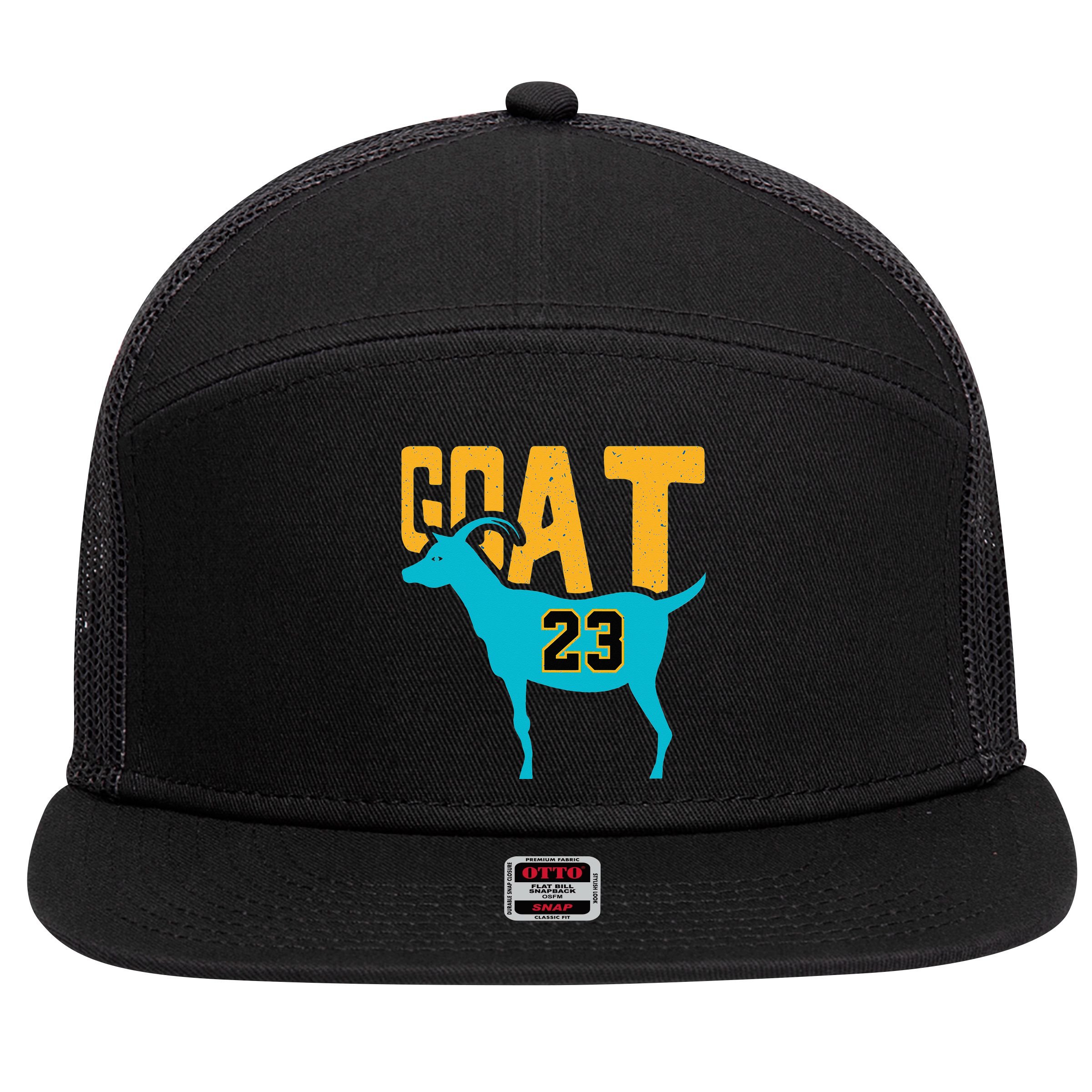 GOAT 23 Air Retro Aqua 5s Matching 7 Panel Mesh Trucker Snapback Hat