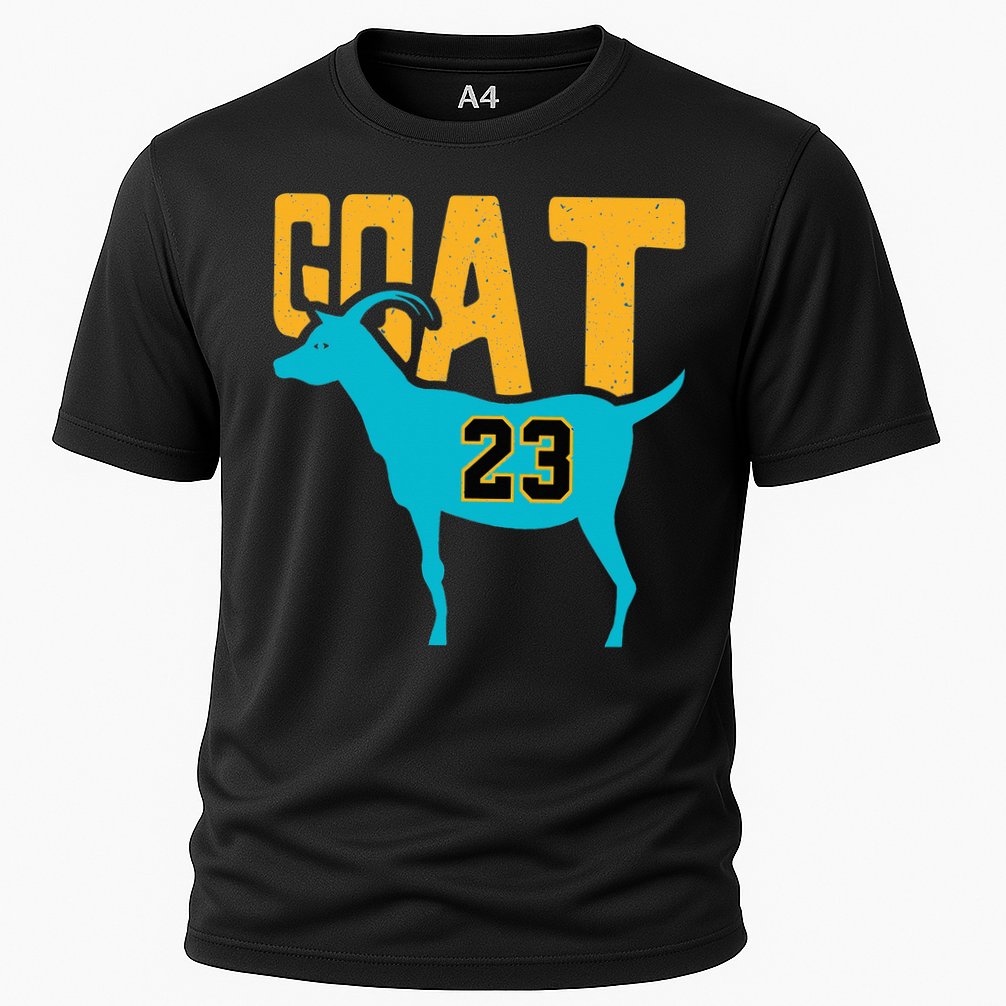 GOAT 23 Air Retro Aqua 5s Matching Cooling Performance Crew T-Shirt