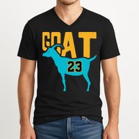 GOAT 23 Air Retro Aqua 5s Matching V-Neck T-Shirt