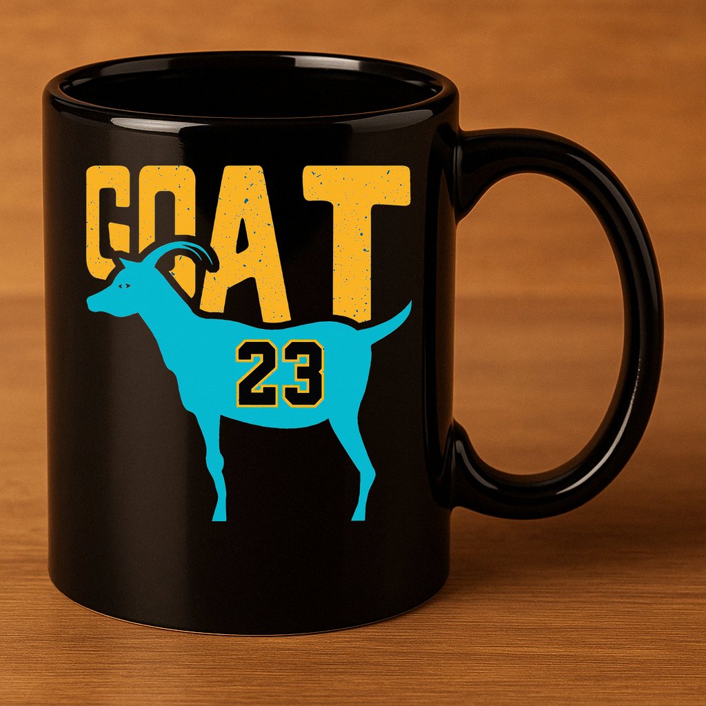 GOAT 23 Air Retro Aqua 5s Matching 11oz C Handle Ceramic Mug