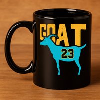 GOAT 23 Air Retro Aqua 5s Matching 11oz C Handle Ceramic Mug