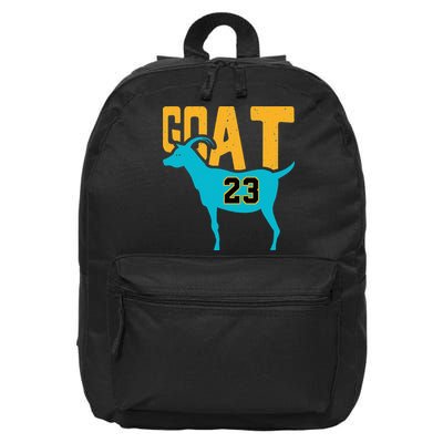 GOAT 23 Air Retro Aqua 5s Matching 16 in Basic Backpack