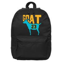 GOAT 23 Air Retro Aqua 5s Matching 16 in Basic Backpack