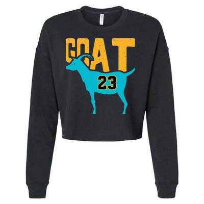 GOAT 23 Air Retro Aqua 5s Matching Cropped Pullover Crew