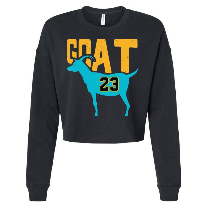 GOAT 23 Air Retro Aqua 5s Matching Cropped Pullover Crew