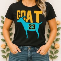 GOAT 23 Air Retro Aqua 5s Matching Womens T-Shirt