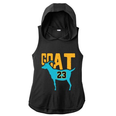 Goat 23 Air Retro Aqua 5s Matching Ladies PosiCharge Tri-Blend Wicking Draft Hoodie Tank