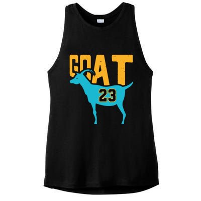 Goat 23 Air Retro Aqua 5s Matching Ladies PosiCharge Tri-Blend Wicking Tank