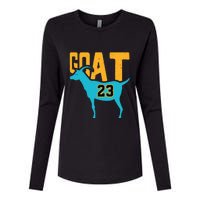 Goat 23 Air Retro Aqua 5s Matching Womens Cotton Relaxed Long Sleeve T-Shirt