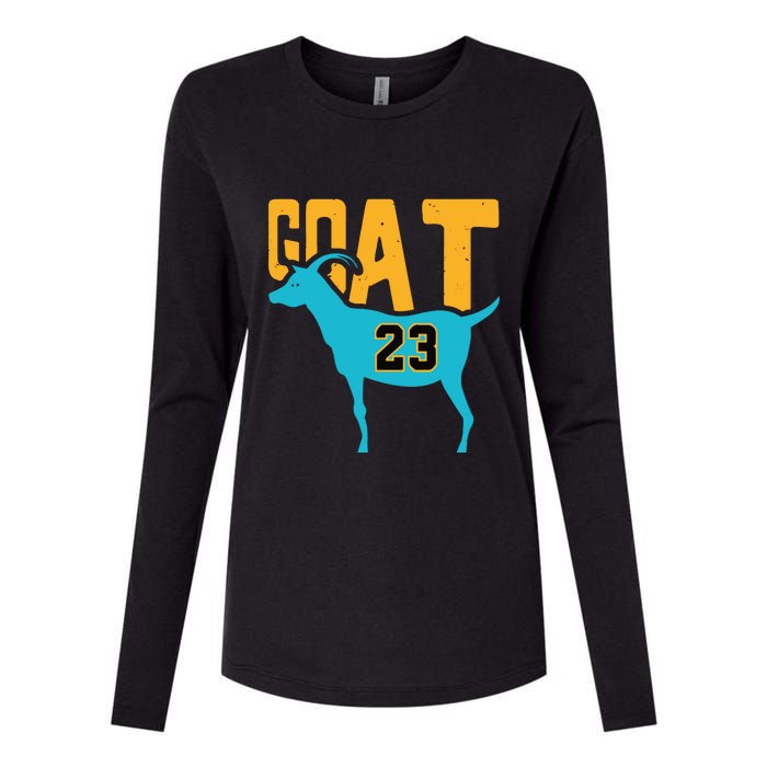 Goat 23 Air Retro Aqua 5s Matching Womens Cotton Relaxed Long Sleeve T-Shirt