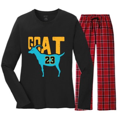 Goat 23 Air Retro Aqua 5s Matching Women's Long Sleeve Flannel Pajama Set 