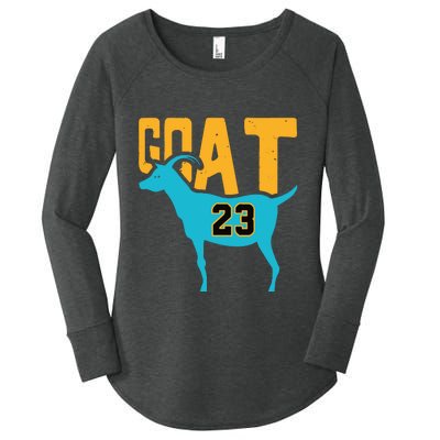 Goat 23 Air Retro Aqua 5s Matching Women's Perfect Tri Tunic Long Sleeve Shirt